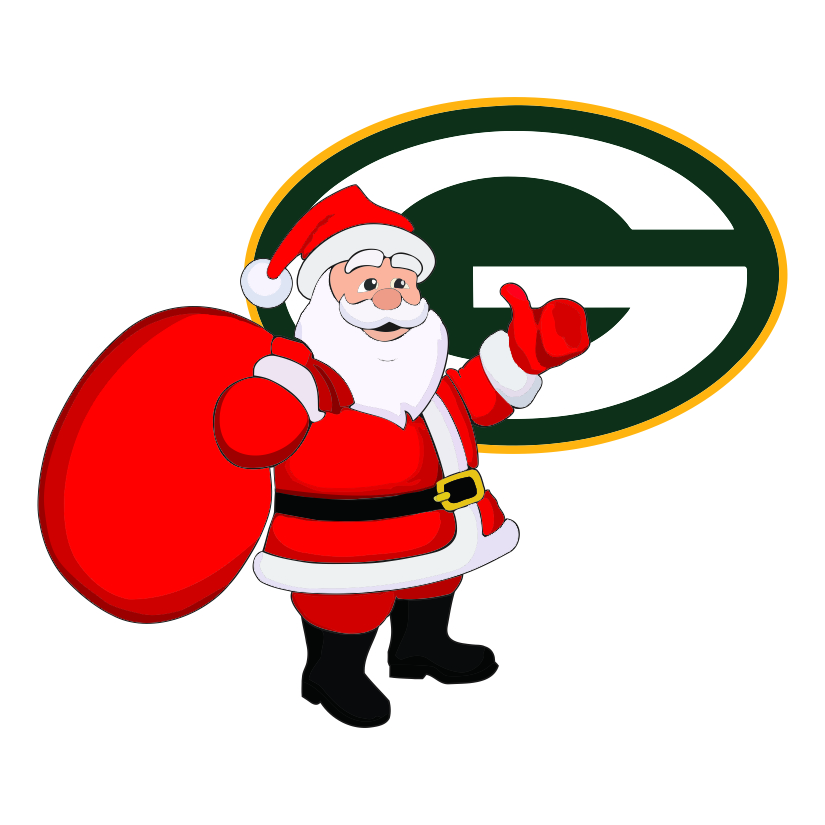 Green Bay Packers Santa Claus Logo iron on paper